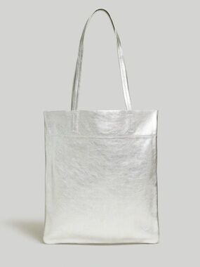 Madewell Magazine Tote Bag in Bright Silver